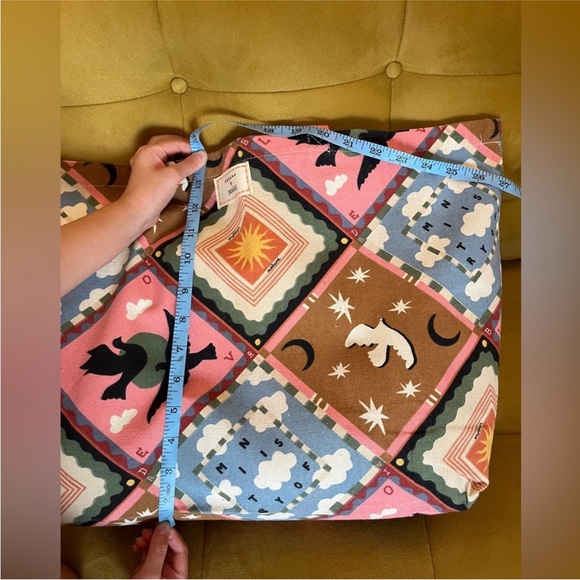 Sezane Pink and Blue Patterned Tote - Picture 4 of 8